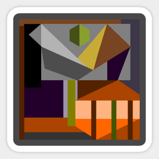 Bauhaus geometric architecture Sticker